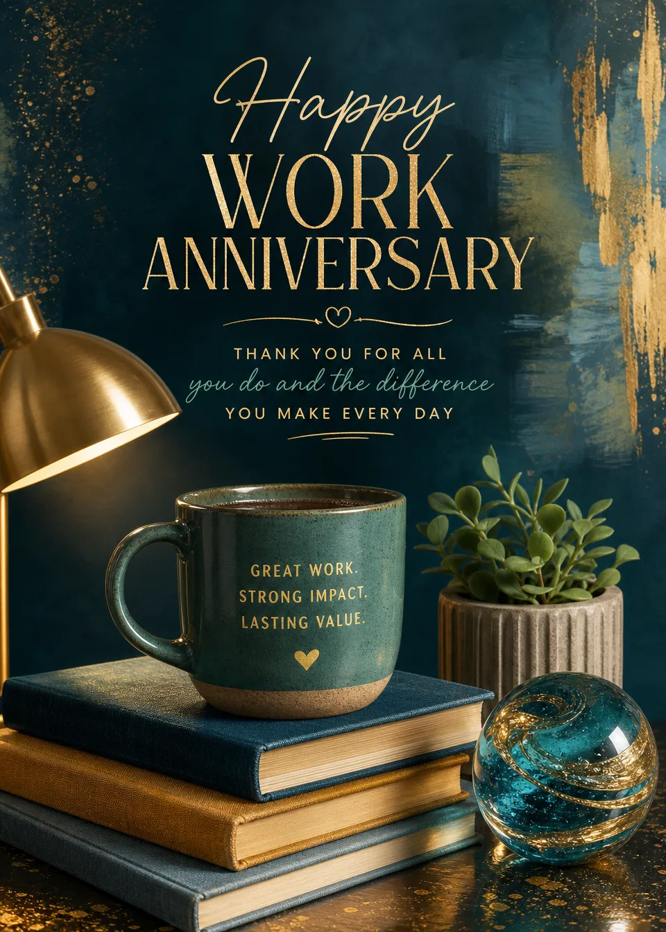 Cards for employment anniversaries and milestones. Invite everyone to add their own messages and make it personal.