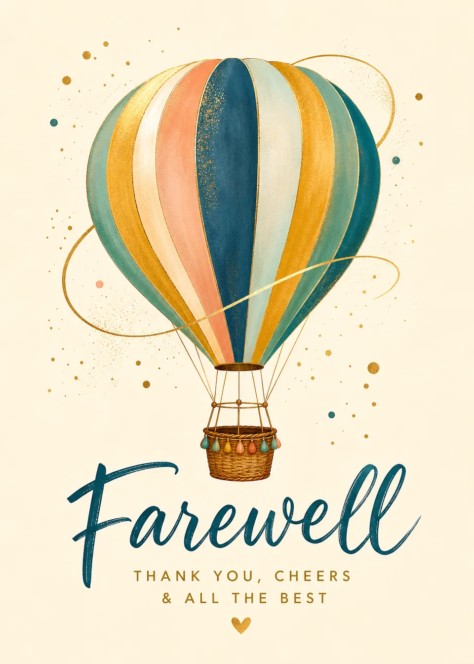 Leaving and goodbye cards for people moving on. Invite everyone to add their own messages and make it personal.